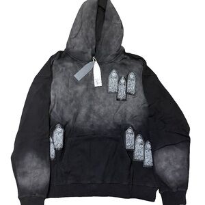 Who Decides War Grey Faded Tombstone Hoodie